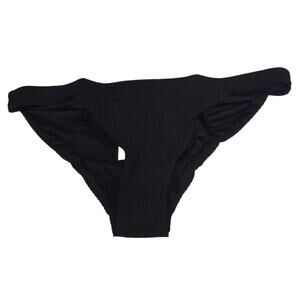 Andie Banded Cheeky Rib Bottoms Black Swimsuit Beach Resort Pool XXXL